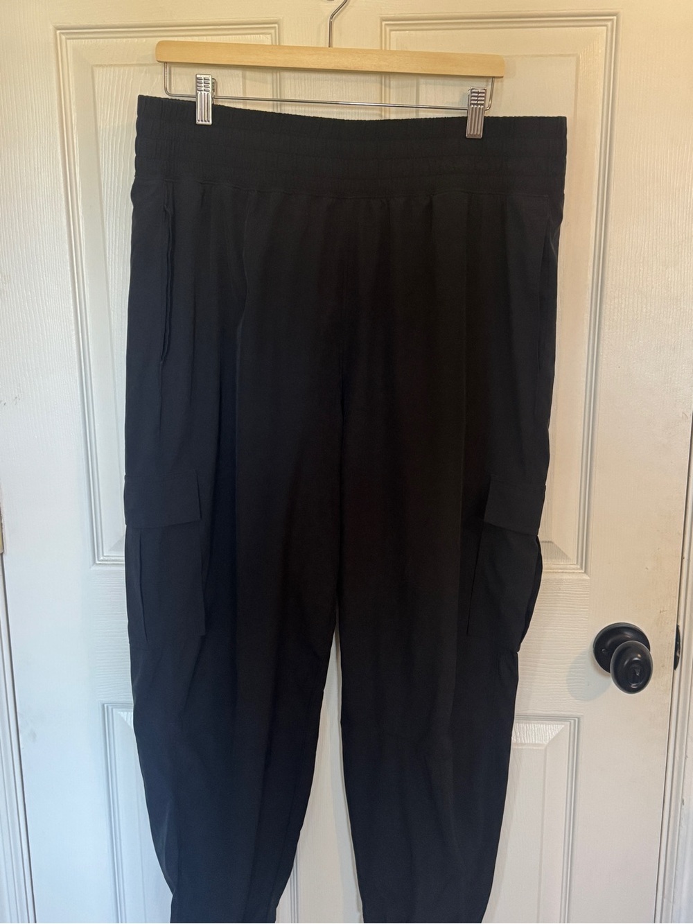 YPB Abercrombie and Fitch Black Cargo Jogger Pants